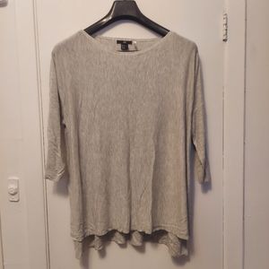 💥3/$25💥 H&M high/low long sleeve shirt top blouse tunic Gray size M